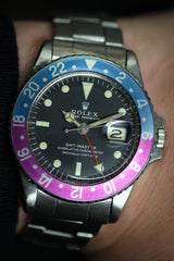 Rolex - GMT-Master Ref. 1675 "Fuchsia" Mark I Zink-Sulfid Zifferblatt Full-Set