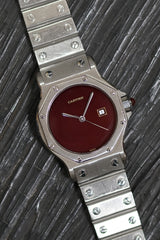 Cartier - Santos Ronde Ocatagon Ref. 2965 Burgundy