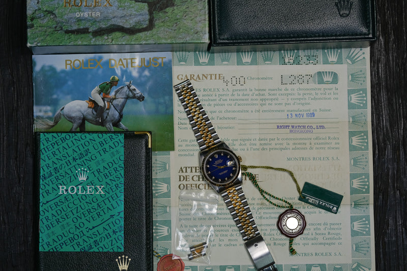 Rolex - Datejust Ref. 16233 "Blue Vignette Dial"