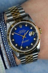 Rolex - Datejust Ref. 16233 "Blue Vignette Dial"