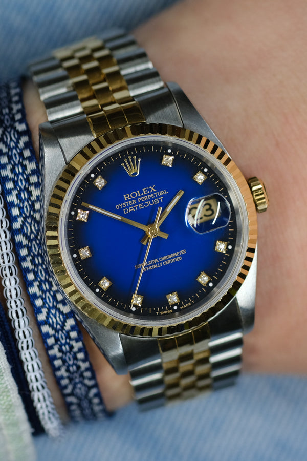 Rolex - Datejust Ref. 16233 "Blue Vignette Dial"