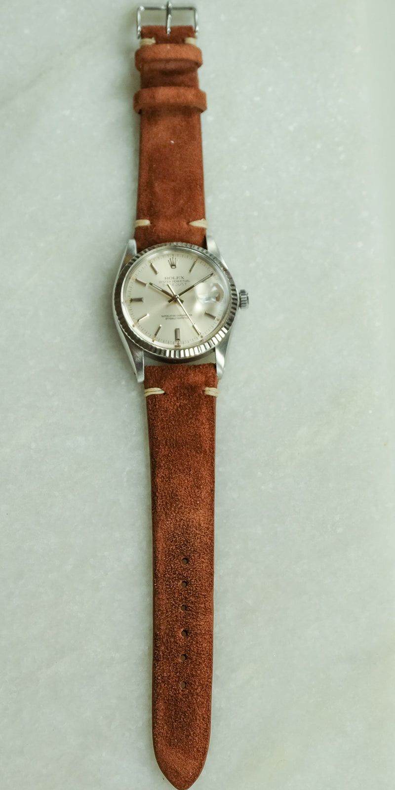 The Lord - Cognac Suede Watch Strap