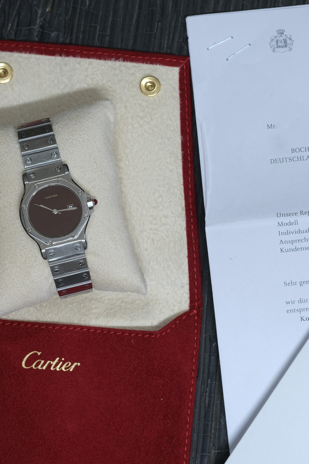 Cartier Santos Ronde Ocatagon 2965 Burgundy – Artisans of Time